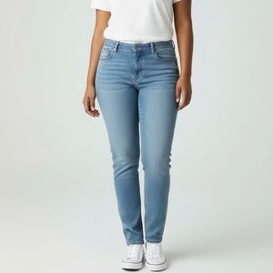 NWOT Talbots Classic Stretch Denim Jeggings Woman’s Plus 16W Light Blue Faded